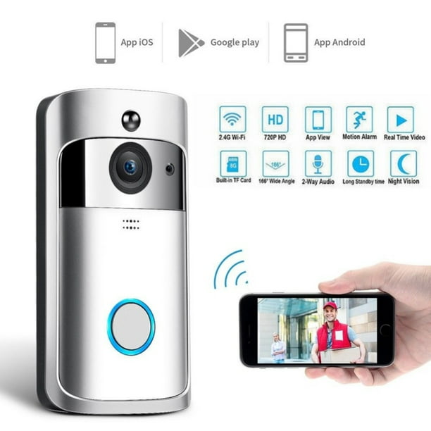 Smart Video Wireless WiFi Door Bell IR Visual Camera Record Security System Kit